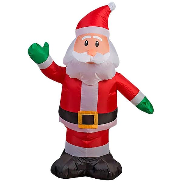 30.32 in. W x 17.72 in. D x 42.13 in. H Lighted Inflatable Outdoor Santa