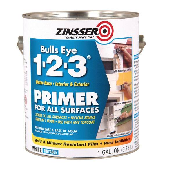 Zinsser Bulls Eye 1-2-3 1-Gal. Water-Based White Primer/Sealer-DISCONTINUED