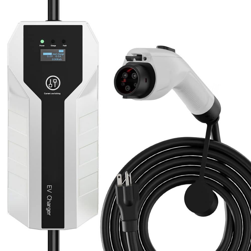 20 ft 110-240-Volt Portable Electric Car Charger Level 1 2 16A Adjustable Plug-in Hybrid EV LCD Screen price history on PriceWatchPro