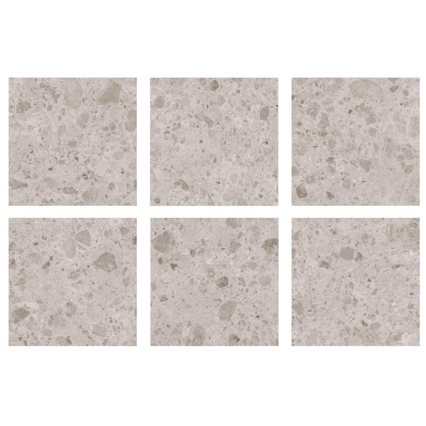 Giorbello (Sample) Ambience Terrazzo Ivory 24-in x 24-in Matte Porcelain Stone Look Floor and Wall Tile