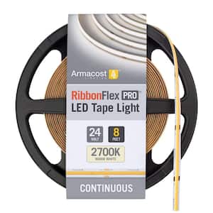 RibbonFlex Pro 24-Volt White COB LED Strip Light Tape 2700K 8 ft. (2.5m)