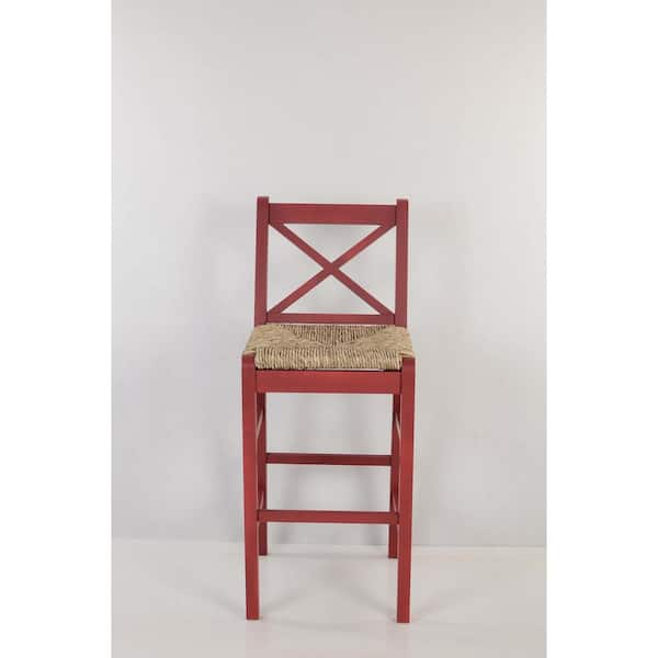 Redwood Foot Stool, Stable Stool with Flared-Leg Design