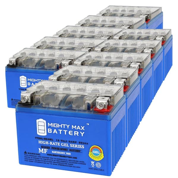 MIGHTY MAX BATTERY YTX4L-BSGEL 12V 3AH GEL Replacement Battery compatible with ATV Quad Motorcycle Scooter Moped - 10 Pack