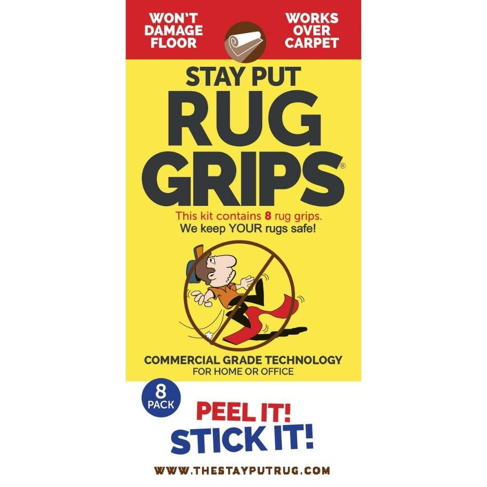 STAY PUT RUG GRIPS - 8PACK - keeps larger rugs from moving, rug over carpet  SG8 - The Home Depot