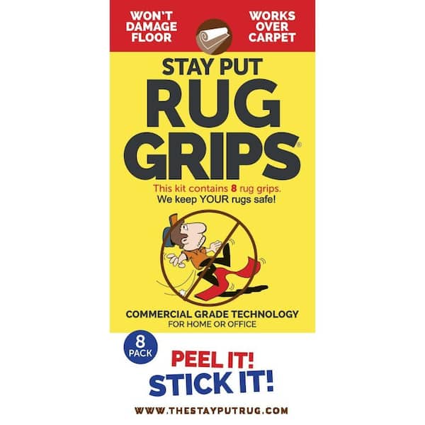 STAY PUT RUG GRIPS - 8PACK - keeps larger rugs from moving, rug over carpet  SG8 - The Home Depot