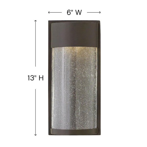 Shelter 1-Light Buckeye Bronze LED Outdoor Wall Lantern Sconce