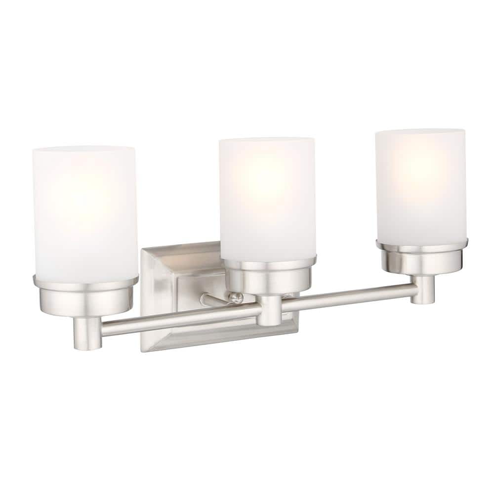 UPC 736916642712 product image for Cade 20.25 in. 3-Light Brushed Nickel Bathroom Vanity Light Fixture with Frosted | upcitemdb.com