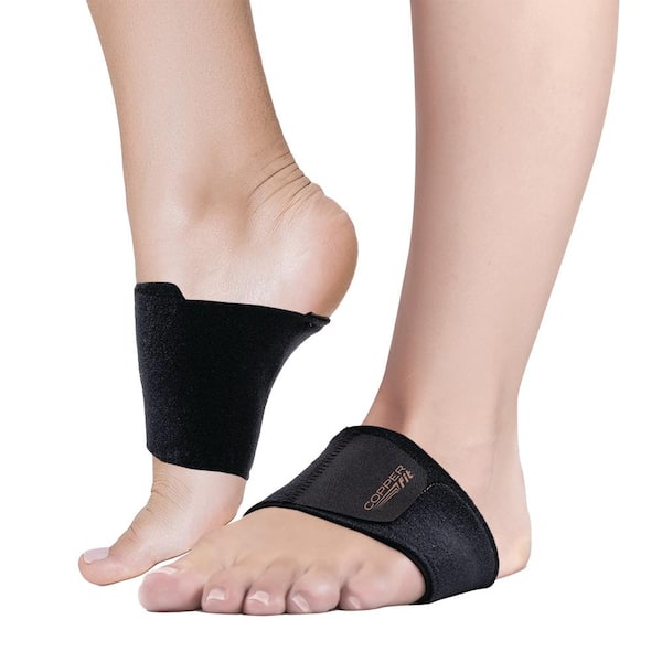 COPPER FIT CF Arch Relief Plus 1 Size Fits Most Built-in Insert Support in Black