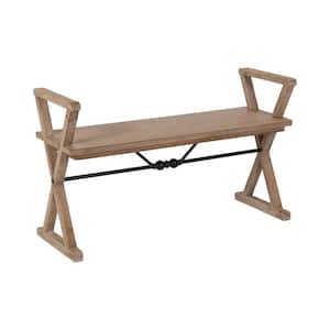 Rustic Brown Travere Dining Bench 42.16 in.