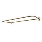 Barclay Products 54 in. D Shower Rod with Flanges in Polished Brass  4145-54-PB - The Home Depot