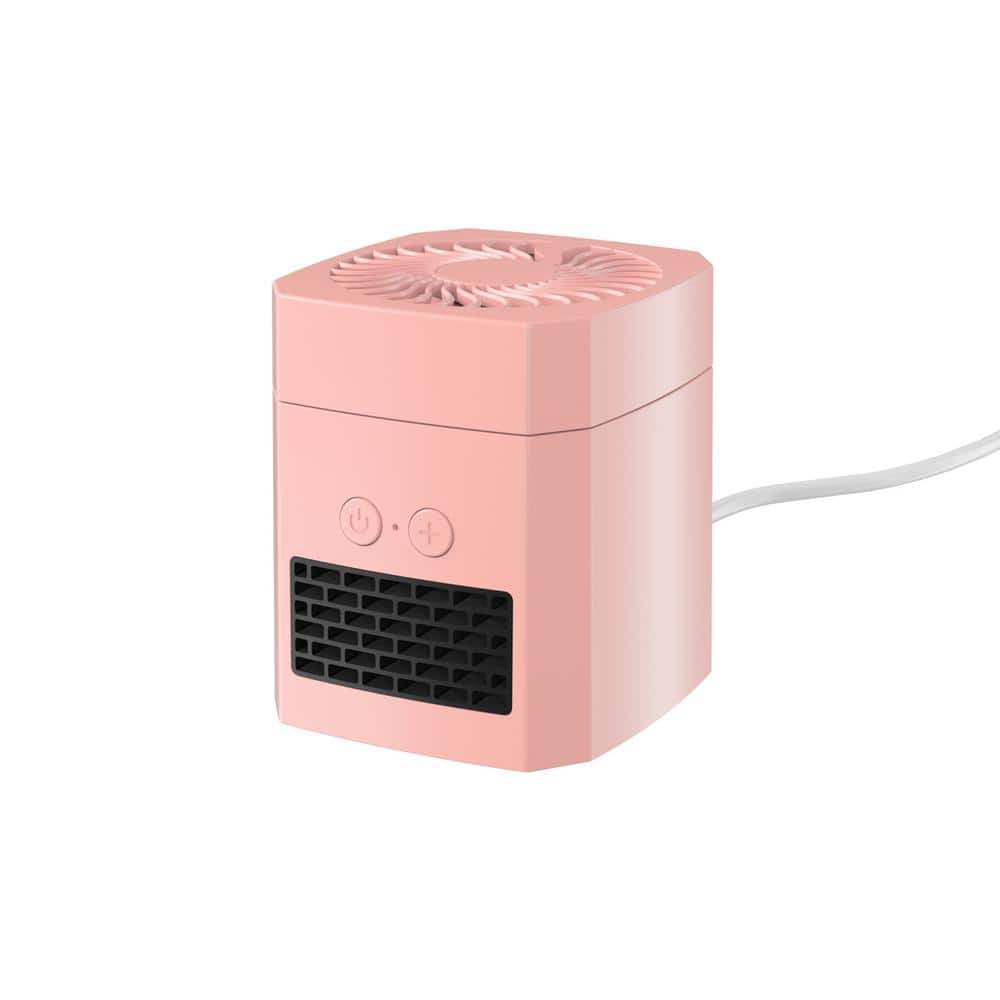 4.49 in. 3-Fan Speeds Personal 2 in 1-Desktop Mini Humidifier Fan Heater an