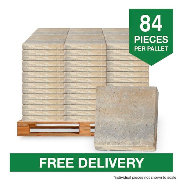 16 in. x 16 in. x 1.77 in. Yukon Square Concrete Step Stone(84-Pieces/149 sq. ft. /Pallet)