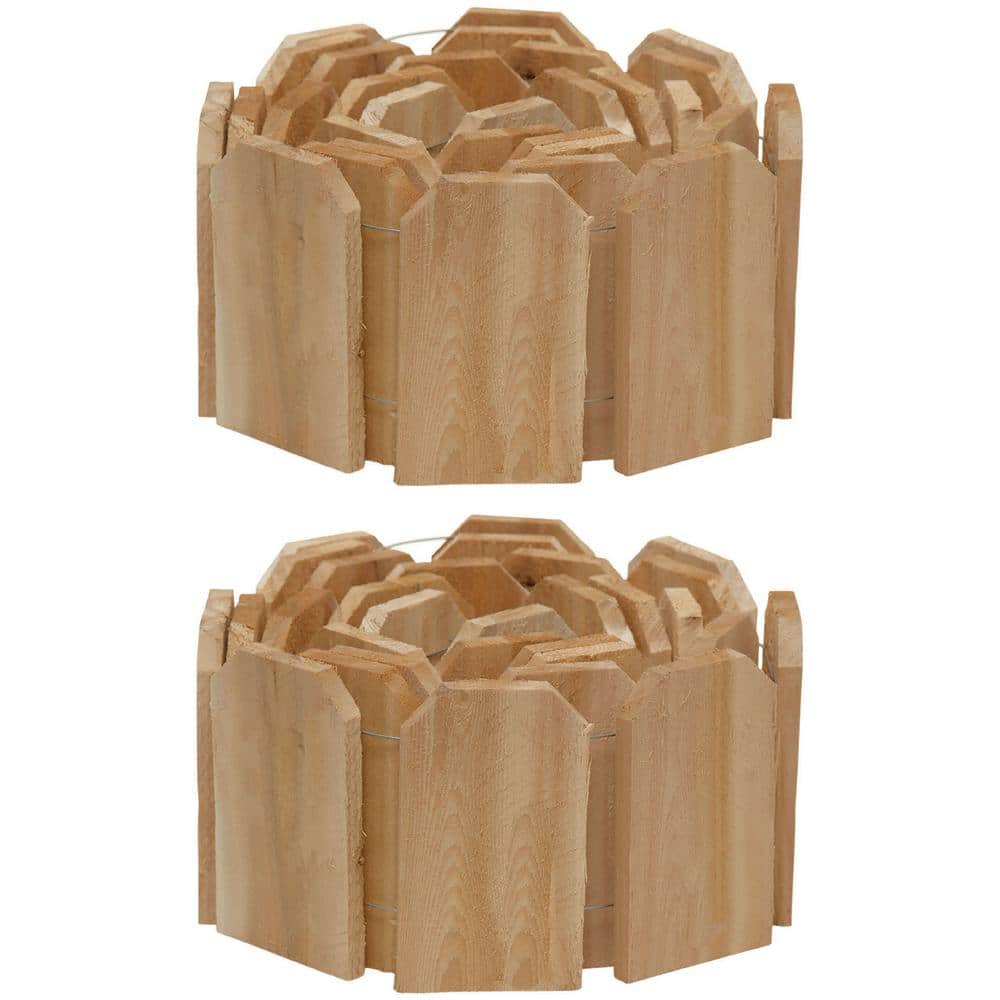 Cedar Wood 10 ft. Flexible Lawn Edging Set