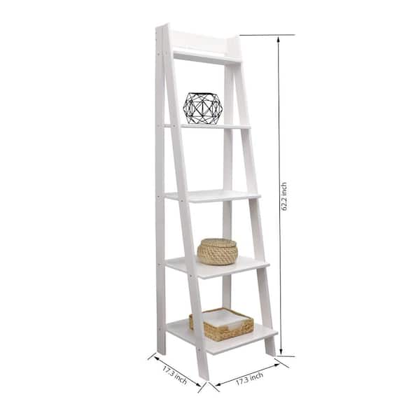 ADEPTUS 5 Ladder Shelf Natural & White