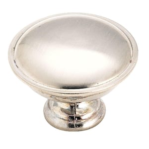 Everyday Heritage 1-5/16 in. (33mm) Traditional Brushed Chrome Round Cabinet Knob