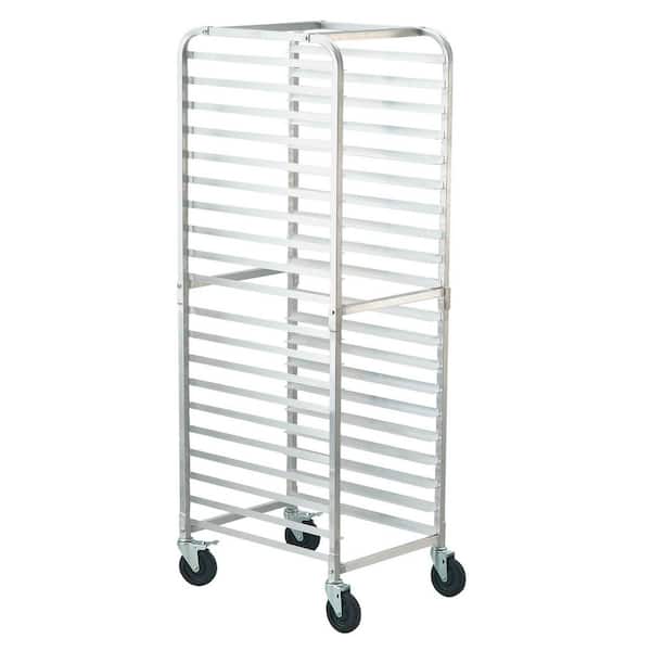 Bun Pan Rack 20-Tier Commercial Bakery Racks with Brake Wheels26 in. L x 20.4 in. W x 70 in. H Bread Baking Equipment