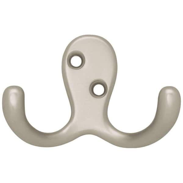 1-13/16 in. Satin Nickel Double Wall Hook