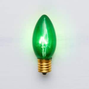25 Pack C9 Green Incandescent Commercial Bulbs