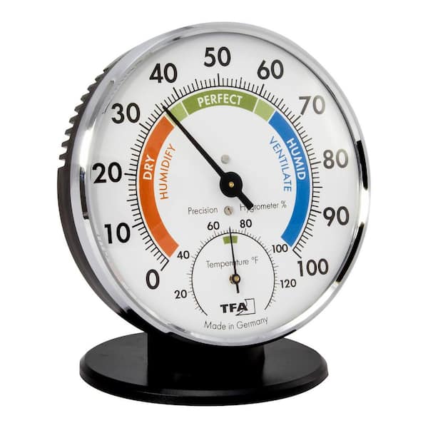 Springfield Colortrack Hygrometer Thermometer HygrometerThermometer Temperature  Humidity Gray - Office Depot