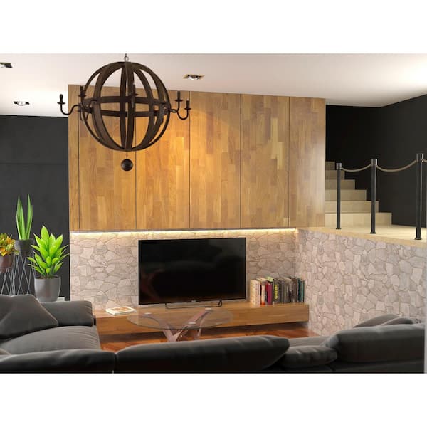 3D Falkirk Renfrew 39 in. x 25 in. White Grey Faux Stone PVC Decorative Wall Paneling (10-Pack)