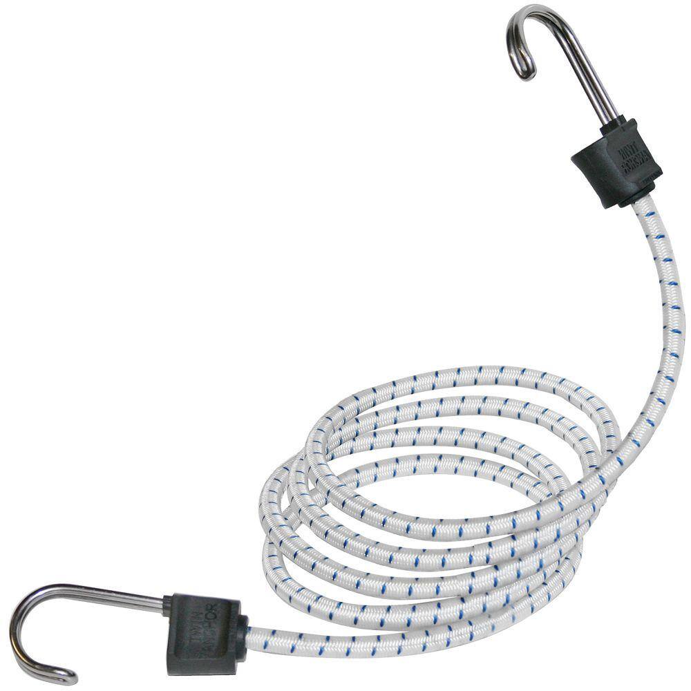 Keeper 48 in. Black Bungee Cord with Mega Hooks 06168 - The Home Depot