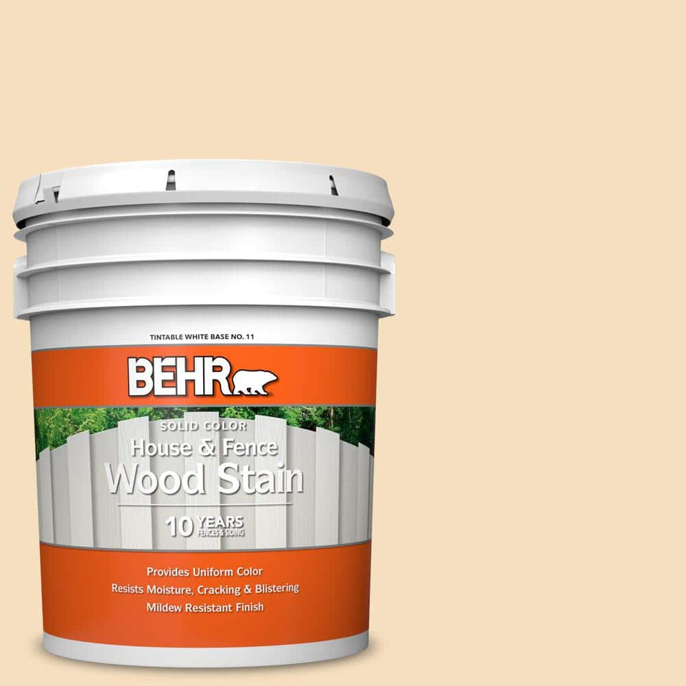 BEHR 5 gal. #310E-2 Stable Hay Solid Color House and Fence