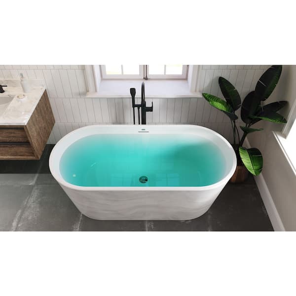 Jacuzzi CELESTE 59 in. x 32 in. Soaking Bathtub with Center Drain