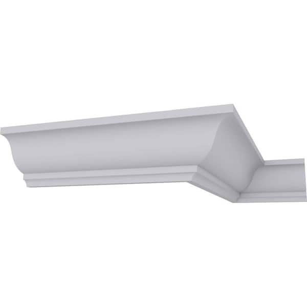 Ekena Millwork 1-5/8 in. x 1-5/8 in. x 94-1/2 in. Polyurethane Odessa Traditional Smooth Crown Moulding