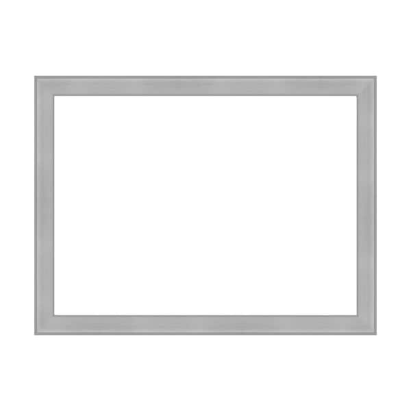 Mirror Makeover VistBrushed Nickel 41.25 in. W x 31.25 in. H Bathroom Mirror Frame Border Kit-Fits a 40 x 30 Mirror