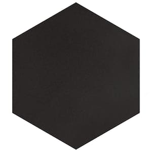 Textile Basic Grand Hex Black 19 in. x 22 in. Porcelain Floor and Wall Tile (13.2 sq. ft./Case)