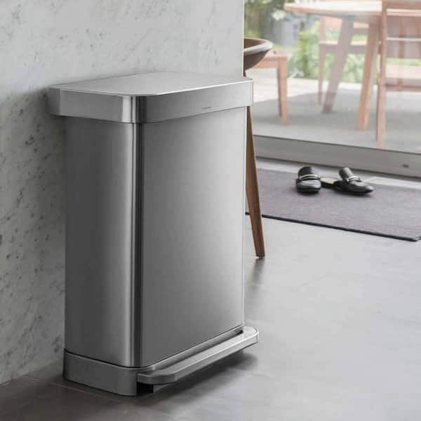 Hot simplehuman® 45-Liter Rectangle LinerStep Trash Can w/Liner Pocket