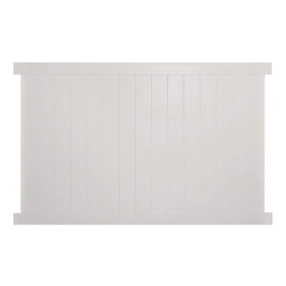 Weatherables Savannah 4 ft. H x 8 ft. W Tan Vinyl Privacy Fence Panel ...