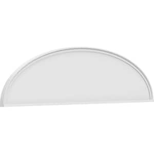 2 in. x 80 in. x 21 in. Elliptical Smooth Architectural Grade PVC Pediment Moulding