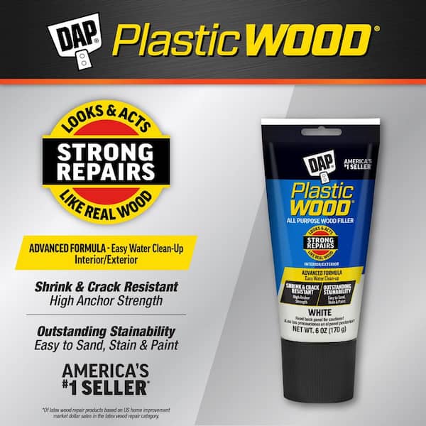 Plastic Wood 6 oz. White Latex Wood Filler