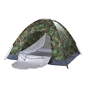 4-Person Waterproof Oxford Cloth Camping Dome Tent