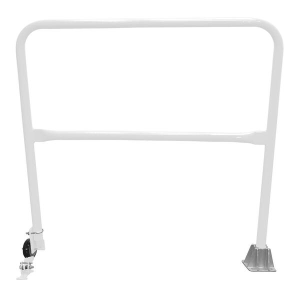 Vestil 4 ft. L White Steel Dock Safety Swing Gate