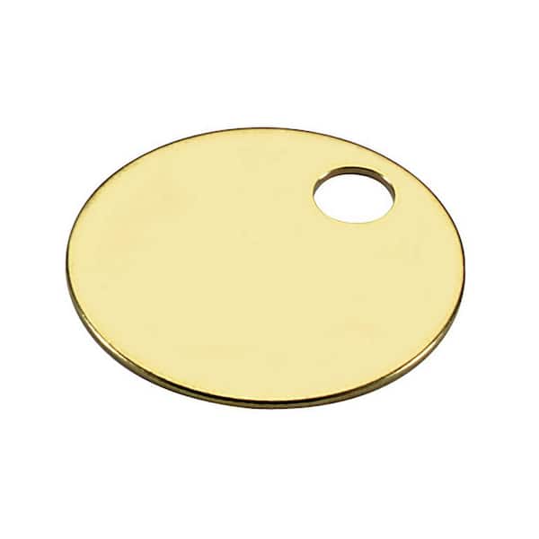 1 in. Blank Brass Tags, 100 Per Box