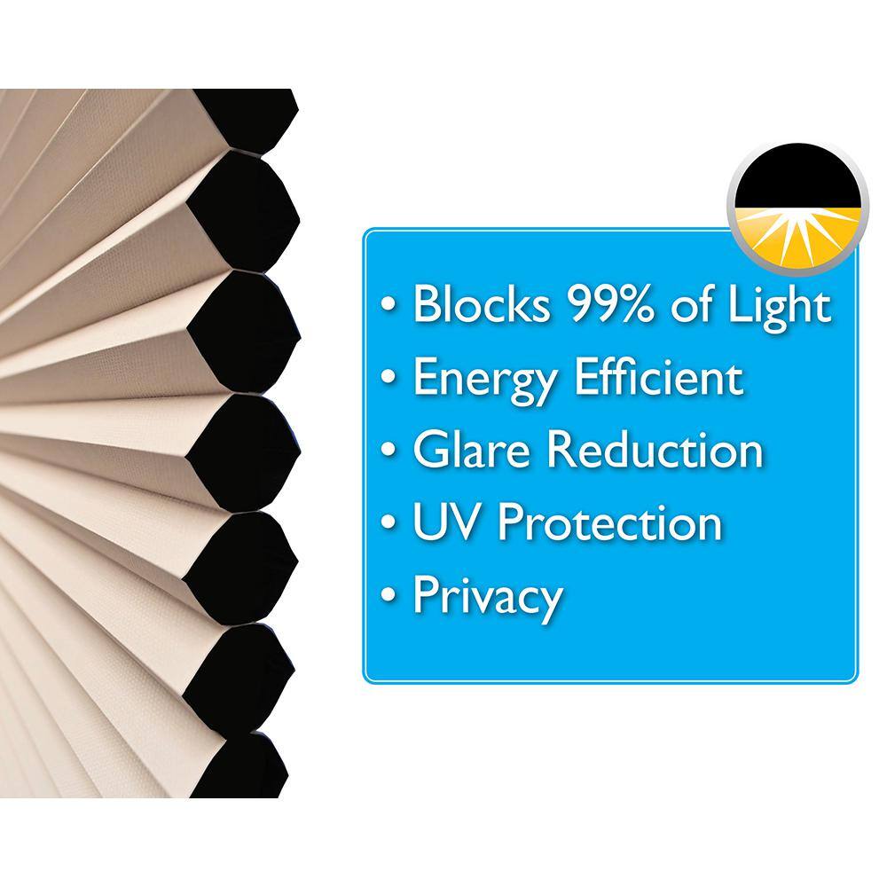 Natural Cordless Cellular Blackout Fabric Shade 60in x 64in