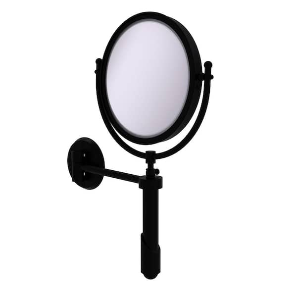 Allied Brass Soho 8-in x 15-in Satin Chrome Double-Sided Magnifying Wall-Mounted Vanity Mirror Allied Brass Soho 8-in x 15-in Satin Chrome Double-Sided Magnifying Wall-Mounted Vanity Mirror