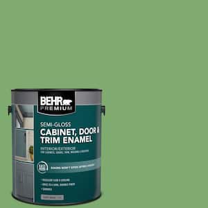 1 gal. #M390-5 Sage Garden Semi-Gloss Enamel Interior/Exterior Cabinet, Door & Trim Paint