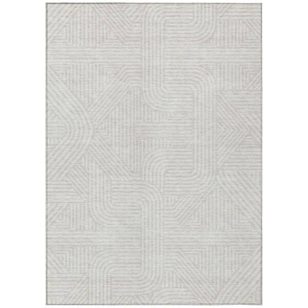Chantille Machine Washable Indoor/Outdoor Abstract ACN917 Ivory 2 ft. 6 in. x 3 ft. 10 in. Area Rug