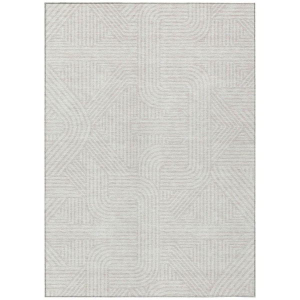 Chantille Machine Washable Indoor/Outdoor Abstract ACN917 Ivory 3 ft. x 5 ft. Area Rug