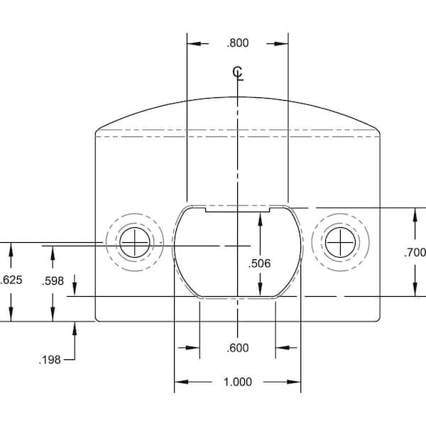 Satin Nickel, Dead Latch Door Strike (2-pack)