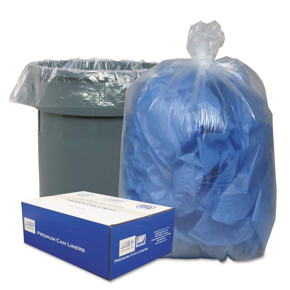 23 Gal. Clear Linear Low Density Trash Bags, 0.9 mil, 28 in. x 45 in., 6  Boxes of 50 Bags, 300/Carton