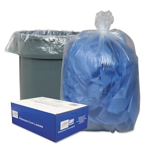 45 Gal. Clear Linear Low-Density Trash Bags, 0.63 mil, 40 in. x 46 in., 10 Rolls of 25 Bags, 250/Carton