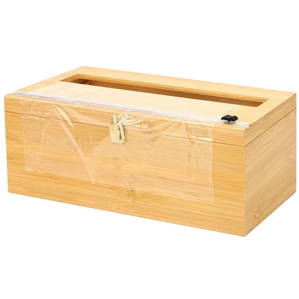 4 lb. 15x 6.3 x 6.3 in. Bamboo Commercial Plastic Wrap Dispenser with Cutter for 3000ft Film 1000 ft. Foil Rolls
