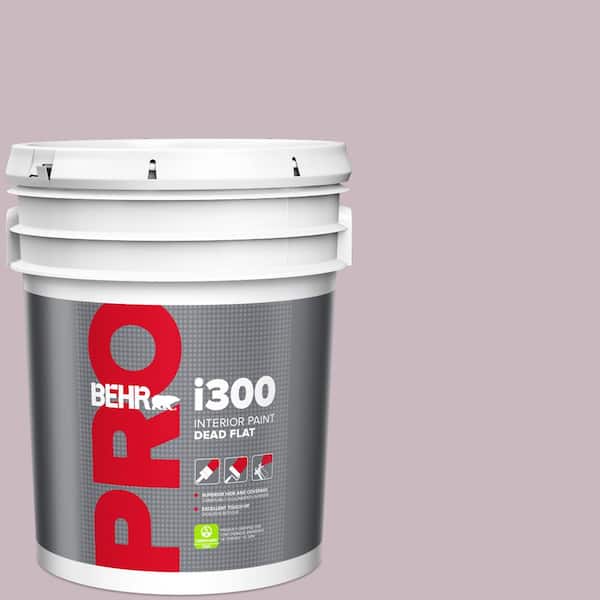 BEHR PRO 5 gal. #690E-3 Iris Pink Dead Flat Interior Paint