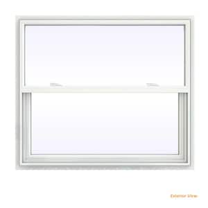 47.5 in. x 35.5 in. V-2500 Series White Vinyl Single Hung Window with Fiberglass Mesh Screen