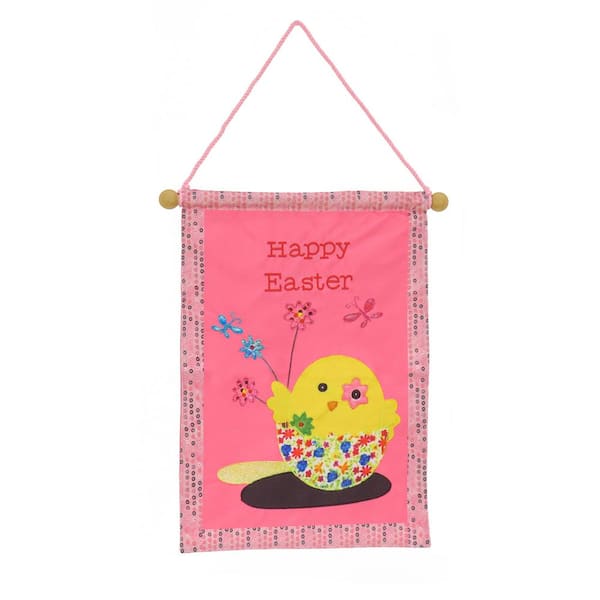 18 in. Pink Happy Easter Banner