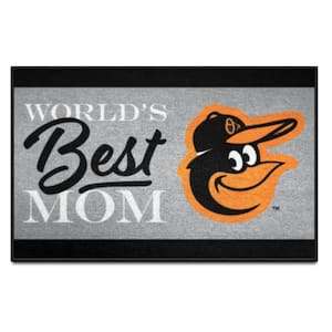 Baltimore Orioles World's Best Mom Gray Starter Mat 2 ft. x 3 ft. Area Rug